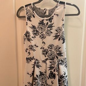 Floral sheer back dress